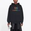 Sudadera con capucha bordada, negra 570798TEV501000