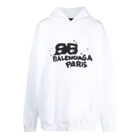 Sudadera con capucha con icono BB Icon dibujado a mano, corte grande «Blanco» 620973TNVQ19040