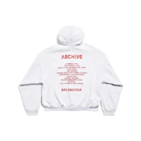 Sudadera con capucha, corte medio y cremallera de la serie Music Archive «Light Grey Red» 744457TQVA61561 Sudadera con capucha, corte medio y cremallera de la serie Music Archive «Light Grey Red» 744457TQVA61561