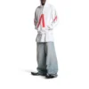 Sudadera con capucha, corte medio y cremallera de la serie Music Archive «Light Grey Red» 744457TQVA61561