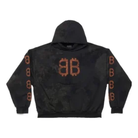 Sudadera con capucha Crypto, corte medio «Black Faded» 742603TOVN71055