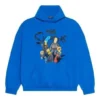 Sudadera con capucha de algodón Balenciaga x THE SIMPSONS, corte amplio «Azul» 674986TLVG84210