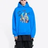 Sudadera con capucha de algodón Balenciaga x THE SIMPSONS, corte amplio «Azul» 674986TLVG84210