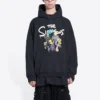 Sudadera con capucha de algodón Balenciaga x THE SIMPSONS, corte amplio «Black» 674986TLVG81000