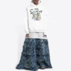 Sudadera con capucha de algodón Balenciaga x THE SIMPSONS, corte amplio «Blanco» 675003TLVG89016