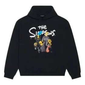 Sudadera con capucha de algodón Balenciaga x THE SIMPSONS, corte amplio «Negro» 675003TLVG81000