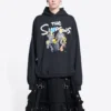 Sudadera con capucha de algodón Balenciaga x THE SIMPSONS, corte amplio «Negro» 675003TLVG81000