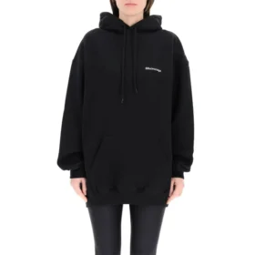 Sudadera con capucha de algodón con logotipo de la colección SS21, color negro 578135TJV851070