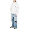 Sudadera con capucha de algodón de BB Corp «Blanca» 713677TOVP19081