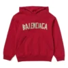 Sudadera con capucha de algodón Tape Type «Rojo» 682019TOVB36400