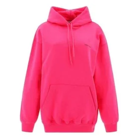 Sudadera con capucha de color liso, minimalista y con logotipo clásico, rosa 570798THV775630