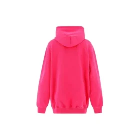 Sudadera con capucha de color liso, minimalista y con logotipo clásico, rosa 570798THV775630