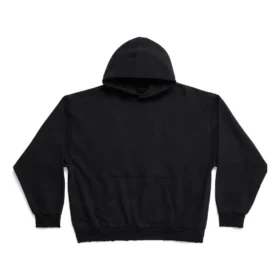Sudadera con capucha de corte medio «Black Faded» 742603TOVF39034
