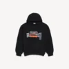 Sudadera con capucha de corte medio «Bumper Stickers» para hombre en negro Sudadera con capucha de corte medio «Bumper Stickers» para hombre en negro