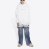 Sudadera con capucha de corte medio y estampado del logotipo de Copyright «White» 578135TIV559152