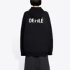Sudadera con capucha de felpa negra 641529TJVE51000