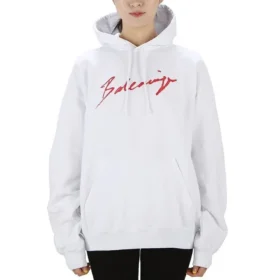 Sudadera con capucha de manga larga y logotipo clásico de la colección SS21, color blanco 583222TFV649783
