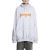 Sudadera con capucha de Metallica de corte oversize «Dirty White Orange» 697879TMV890901