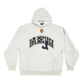 Sudadera con capucha de Skater oversize «White» 739024TOVN39012