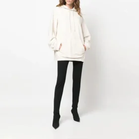 Sudadera con capucha deportiva oversize con cordón «Blanca» 600583TLVA19080