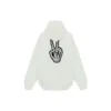 Sudadera con capucha Drip Peace, talla grande, «Blanca» 651799TKVA2863932