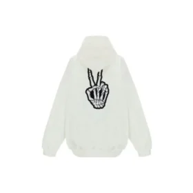 Sudadera con capucha Drip Peace, talla grande, «Blanca» 651799TKVA2863932