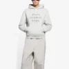 Sudadera con capucha encogida de la Semana de la Moda SS21, gris 657683TKV852984
