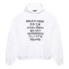 Sudadera con capucha estampada, deportiva, unisex, blanca 641679TJVI69040