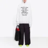 Sudadera con capucha estampada, deportiva, unisex, blanca 641679TJVI69040