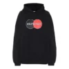 Sudadera con capucha holgada con estampado deportivo, color negro, 620947TIV801000
