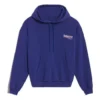 Sudadera con capucha holgada de algodón azul 578135TIV531195