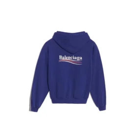 Sudadera con capucha holgada de algodón azul 578135TIV531195