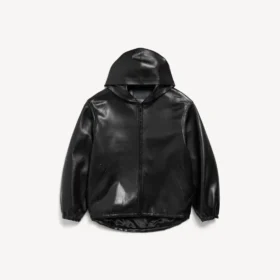 Sudadera con capucha holgada para mujer en negro