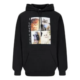 Sudadera con capucha «I Love Cats» «Negra» 570811TJVG91000