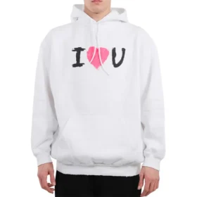 Sudadera con capucha «I Love U» «Blanca» 570811TJVL69040
