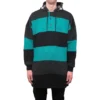Sudadera con capucha oversize a rayas «Green Black» 556137TDV325567