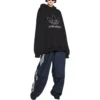 Sudadera con capucha oversize con logotipo de Balenciaga x adidas «Negro y blanco» 712396TNVA91070