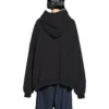 Sudadera con capucha oversize con logotipo de Balenciaga x adidas «Negro y blanco» 712396TNVA91070