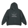 Sudadera con capucha oversize con logotipo de Balenciaga x adidas «Verde-Blanco» 712396TNVA93775