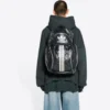 Sudadera con capucha oversize con logotipo de Balenciaga x adidas «Verde-Blanco» 712396TNVA93775