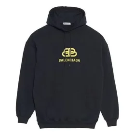 Sudadera con capucha oversize de punto entrelazado «Black Yellow» 578138TEV191361 Sudadera con capucha oversize de punto entrelazado «Black Yellow» 578138TEV191361