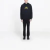Sudadera con capucha oversize de punto entrelazado «Black Yellow» 578138TEV191361