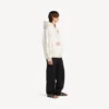 Sudadera con capucha oversize para hombre con estampado de tatuajes y cremallera, en color crema Sudadera con capucha oversize para hombre con estampado de tatuajes y cremallera, en color crema