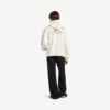 Sudadera con capucha oversize para hombre con estampado de tatuajes y cremallera, en color crema Sudadera con capucha oversize para hombre con estampado de tatuajes y cremallera, en color crema