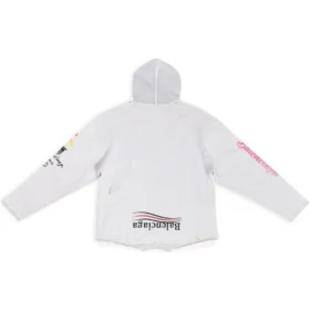 Sudadera con capucha oversize «Paris Upside Down» «Blanca» 698156TMVD19000 Sudadera con capucha oversize «Paris Upside Down» «Blanca» 698156TMVD19000