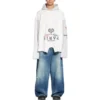 Sudadera con capucha oversize «Paris Upside Down» «Blanca» 698156TMVD19000