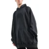 Sudadera con capucha oversize «Washed Black» de Fashion Institute 697879TMVK18190