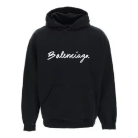 Sudadera con capucha oversize y logotipo en letra cursiva «Black White» 674986TMVB51070