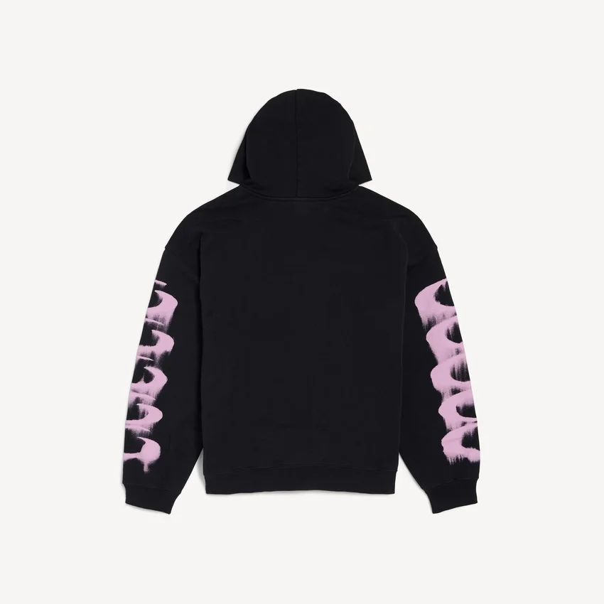 Sudadera con capucha para hombre «Wet Brush» de corte medio en color negro Sudadera con capucha para hombre «Wet Brush» de corte medio en color negro
