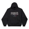 Sudadera con capucha Paris Strass, corte grande «Negro» 803265TRVL41000